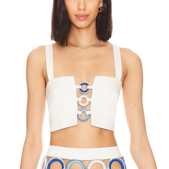 REVOLVE Tops - My Beachy Side Square Neck Crop Top in Ivory